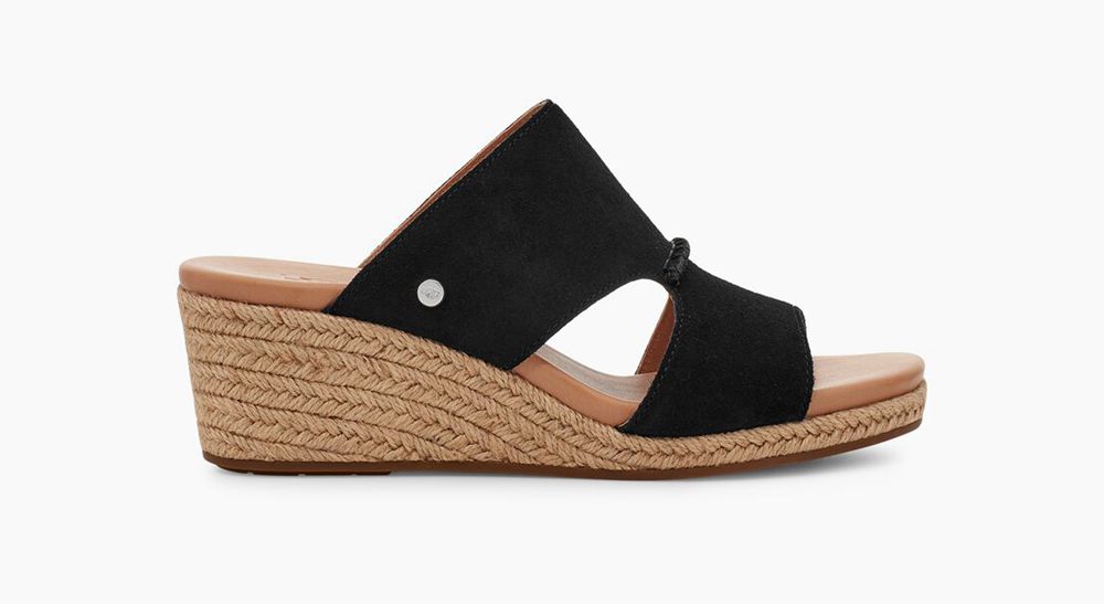 Ugg Eirene - Womens Sandals - Black - NZ (0831GEVMC)